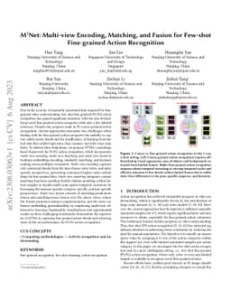 M$^3$Net: Multi-view Encoding, Matching, and Fusion for Few-shot
  Fine-grained Action Recognition