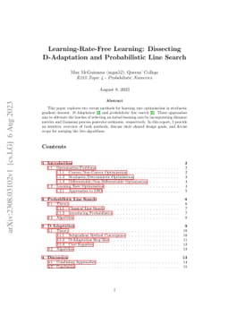 Learning-Rate-Free Learning: Dissecting D-Adaptation and Probabilistic
  Line Search
