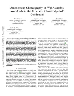 Autonomous Choreography of WebAssembly Workloads in the Federated
  Cloud-Edge-IoT Continuum