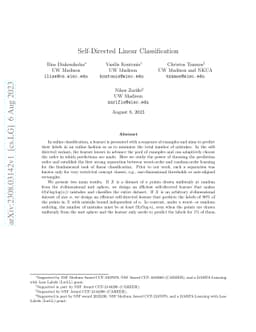 Self-Directed Linear Classification