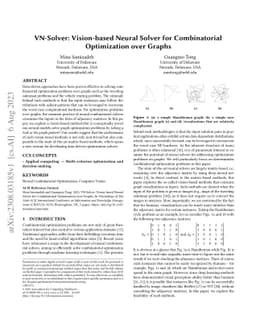 VN-Solver: Vision-based Neural Solver for Combinatorial Optimization
  over Graphs