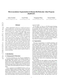 Microvasculature Segmentation in Human BioMolecular Atlas Program
  (HuBMAP)