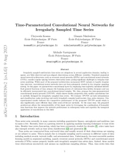 Time-Parameterized Convolutional Neural Networks for Irregularly Sampled
  Time Series