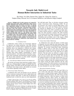 Towards Safe Multi-Level Human-Robot Interaction in Industrial Tasks