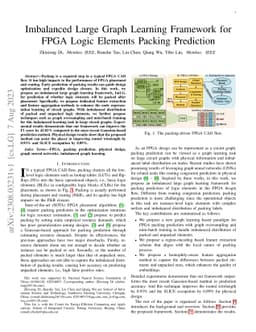 Imbalanced Large Graph Learning Framework for FPGA Logic Elements
  Packing Prediction