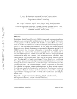 Local Structure-aware Graph Contrastive Representation Learning