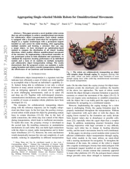 Aggregating Single-wheeled Mobile Robots for Omnidirectional Movements