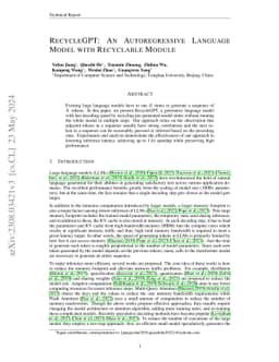 RecycleGPT: An Autoregressive Language Model with Recyclable Module
