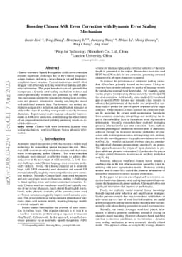 Boosting Chinese ASR Error Correction with Dynamic Error Scaling
  Mechanism
