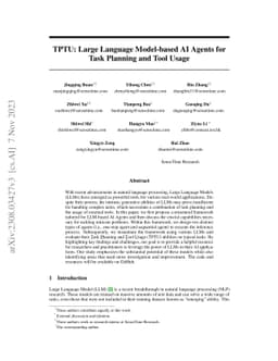 TPTU: Large Language Model-based AI Agents for Task Planning and Tool
  Usage