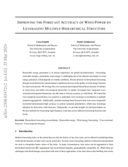 Improving the forecast accuracy of wind power by leveraging multiple
  hierarchical structure