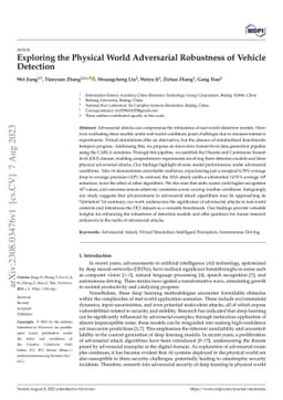 Exploring the Physical World Adversarial Robustness of Vehicle Detection