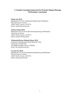 A Transfer Learning Framework for Proactive Ramp Metering Performance
  Assessment