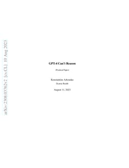 GPT-4 Can't Reason