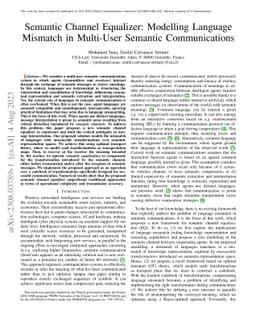 Semantic Channel Equalizer: Modelling Language Mismatch in Multi-User
  Semantic Communications