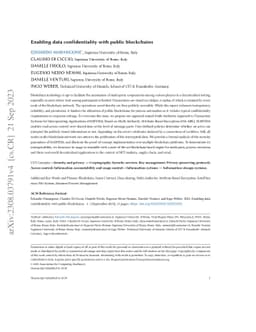 Enabling Data Confidentiality with Public Blockchains