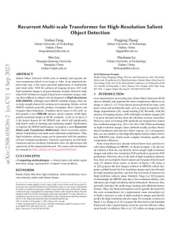 Recurrent Multi-scale Transformer for High-Resolution Salient Object
  Detection