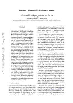 Semantic Equivalence of e-Commerce Queries