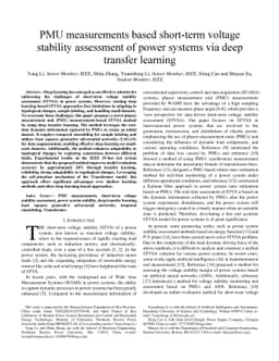 PMU measurements based short-term voltage stability assessment of power
  systems via deep transfer learning