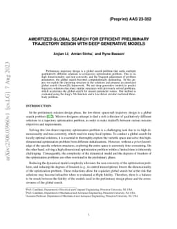 Amortized Global Search for Efficient Preliminary Trajectory Design with
  Deep Generative Models