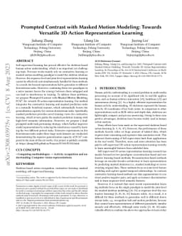 Prompted Contrast with Masked Motion Modeling: Towards Versatile 3D
  Action Representation Learning