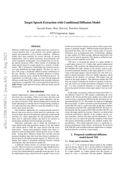 Target Speech Extraction with Conditional Diffusion Model