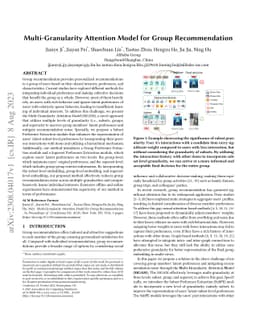 Multi-Granularity Attention Model for Group Recommendation