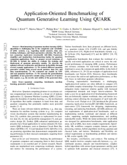 Application-Oriented Benchmarking of Quantum Generative Learning Using
  QUARK