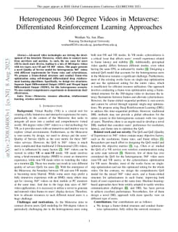 Heterogeneous 360 Degree Videos in Metaverse: Differentiated
  Reinforcement Learning Approaches