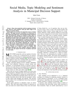 Social Media, Topic Modeling and Sentiment Analysis in Municipal
  Decision Support