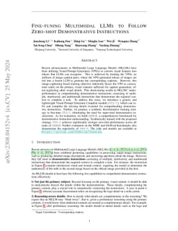 Fine-tuning Multimodal LLMs to Follow Zero-shot Demonstrative
  Instructions