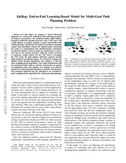 S&Reg: End-to-End Learning-Based Model for Multi-Goal Path Planning
  Problem