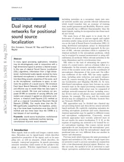 Dual input neural networks for positional sound source localization