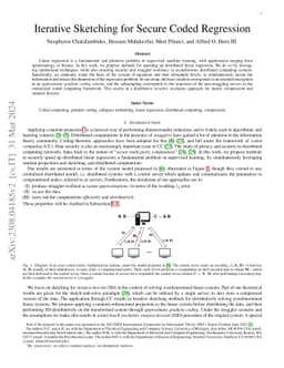 Iterative Sketching for Secure Coded Regression