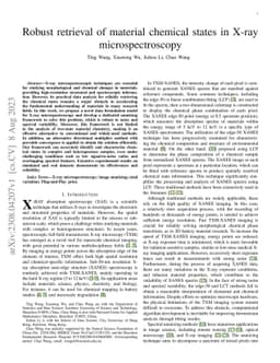 Robust retrieval of material chemical states in X-ray microspectroscopy