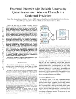 Federated Inference with Reliable Uncertainty Quantification over
  Wireless Channels via Conformal Prediction