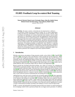 FLIRT: Feedback Loop In-context Red Teaming