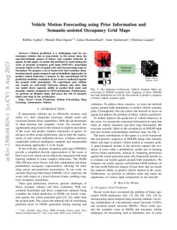 Vehicle Motion Forecasting using Prior Information and Semantic-assisted
  Occupancy Grid Maps