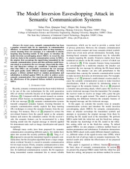 The Model Inversion Eavesdropping Attack in Semantic Communication
  Systems