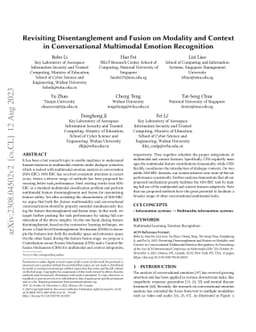 Revisiting Disentanglement and Fusion on Modality and Context in
  Conversational Multimodal Emotion Recognition