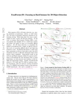 FocalFormer3D : Focusing on Hard Instance for 3D Object Detection