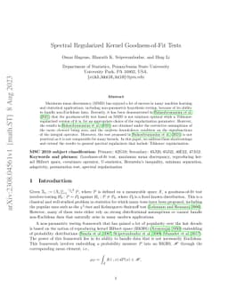 Spectral Regularized Kernel Goodness-of-Fit Tests