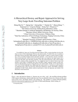 A Hierarchical Destroy and Repair Approach for Solving Very Large-Scale
  Travelling Salesman Problem