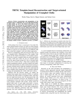 TRTM: Template-based Reconstruction and Target-oriented Manipulation of
  Crumpled Cloths