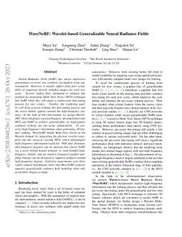 WaveNeRF: Wavelet-based Generalizable Neural Radiance Fields