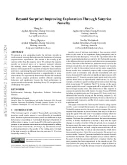 Beyond Surprise: Improving Exploration Through Surprise Novelty