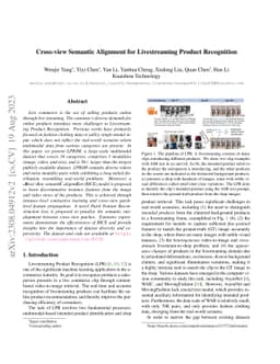Cross-view Semantic Alignment for Livestreaming Product Recognition