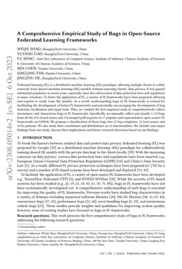 A Comprehensive Empirical Study of Bugs in Open-Source Federated
  Learning Frameworks