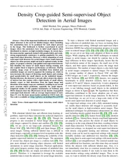 Density Crop-guided Semi-supervised Object Detection in Aerial Images