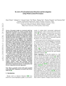Kairos: Practical Intrusion Detection and Investigation using
  Whole-system Provenance